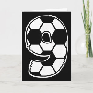 Tarjeta Cumpleaños infantil fútbol matemáticas día número