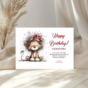 Tarjeta Cumpleaños Infantil Nombre Animales Divert
