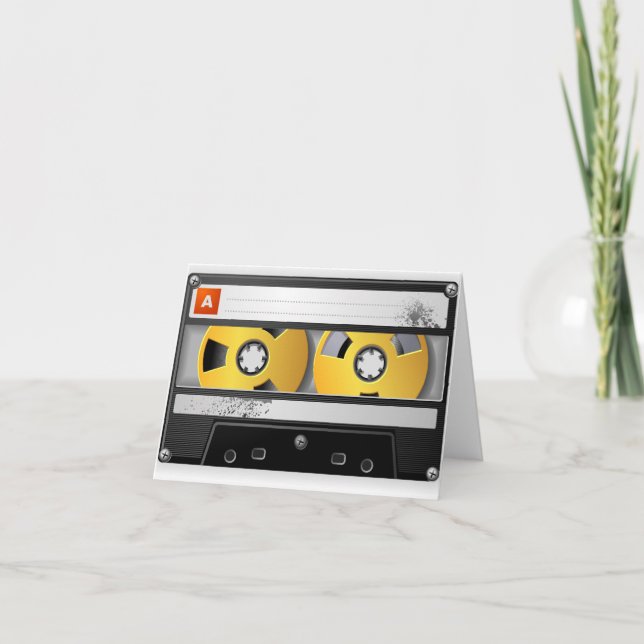 Tarjeta Cumpleaños Inspirado de los 80 (Anverso)