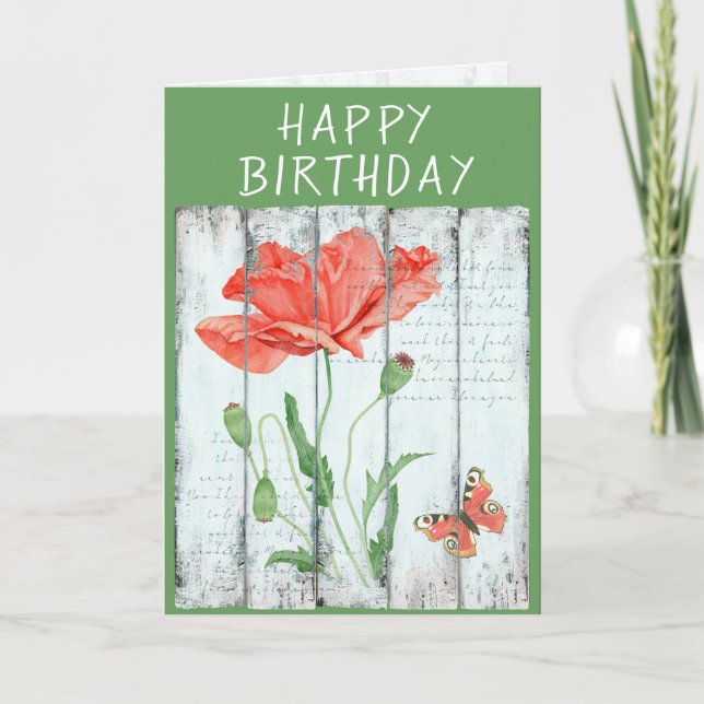Tarjeta Cumpleaños Inspirador de la reja blanca (Anverso)