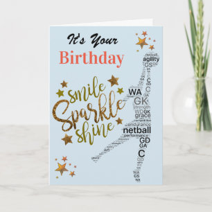 Tarjeta Cumpleaños inspirador de Netball