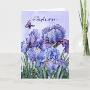 Tarjeta Cumpleanos Iris Garden Español Feliz Cumpleanos