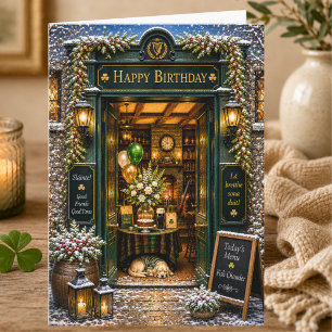 Tarjeta Cumpleaños Irlandés Cumpleaños de Invierno Amante