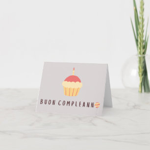 Tarjeta Cumpleaños Italiano Buon Compleanno