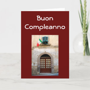 TARJETA CUMPLEAÑOS ITALIANO "BUON COMPLEANNO"