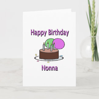 Tarjeta Cumpleaños italiano Desi de la abuela de Nonna del