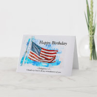 Cumpleaños Jeremiah 29:11 Bandera Americana de la