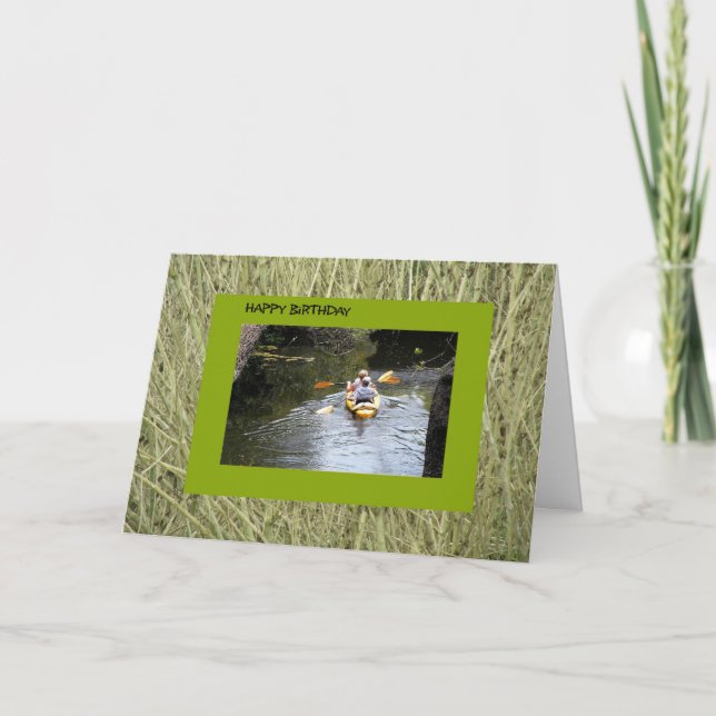 Tarjeta Cumpleaños, Kayakers mayores (Anverso)