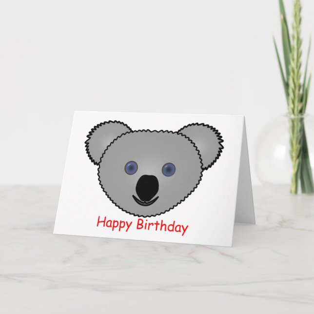 Tarjeta Cumpleaños Kudds Koala (Anverso)