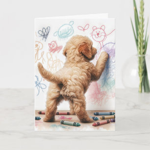 Tarjeta Cumpleaños Labradoodle Perro