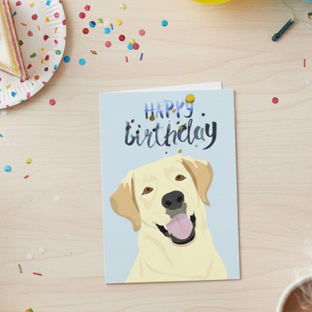 Tarjeta Cumpleaños Labrador Lab Retriever Yellow (Subido por el creador)