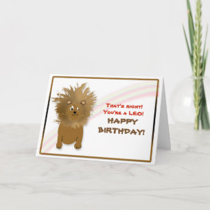 TARJETA CUMPLEAÑOS - LEO - LEÓN - HUMOR