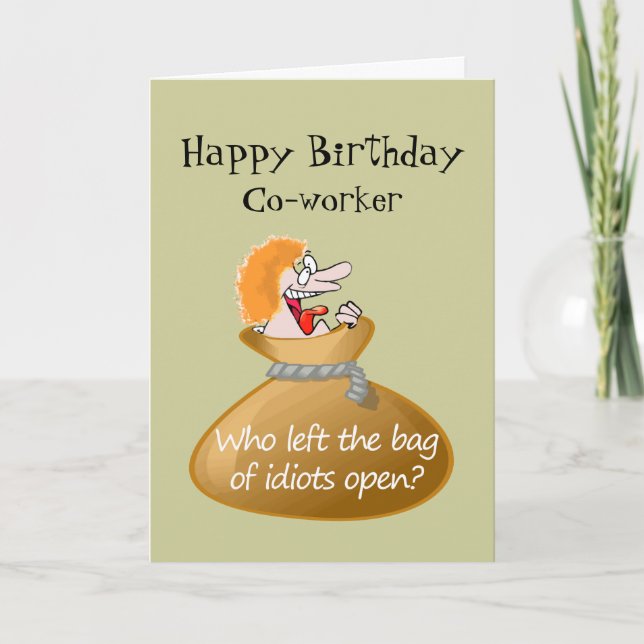 Tarjeta Cumpleaños libre del idiota del humor para su (Anverso)