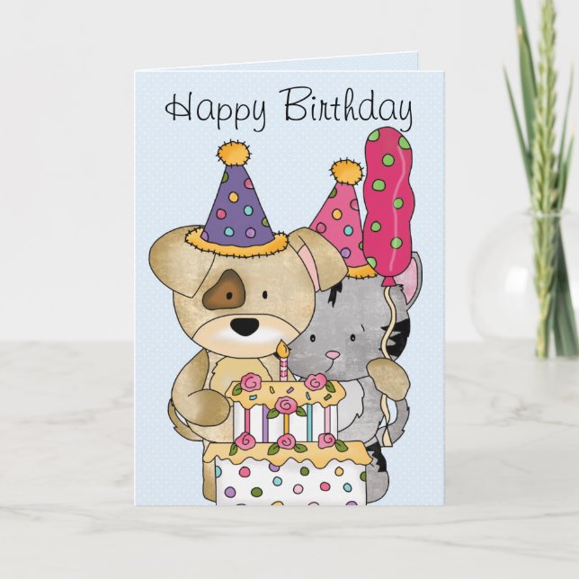 Tarjeta Cumpleaños lindo (Anverso)