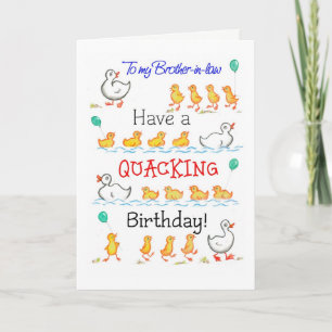 Tarjeta Cumpleaños lindo de Quacking de los anadones,