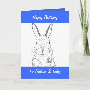 Tarjeta Cumpleaños lindo del conejo