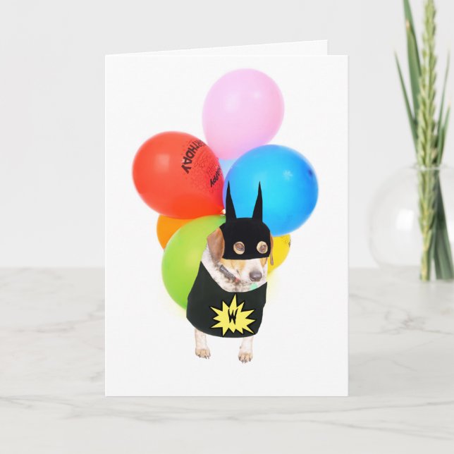 Tarjeta Cumpleaños lindo del perro/del niño (Anverso)