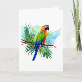 Tarjeta Cumpleaños | Loro de Macaw generado por Cute AI