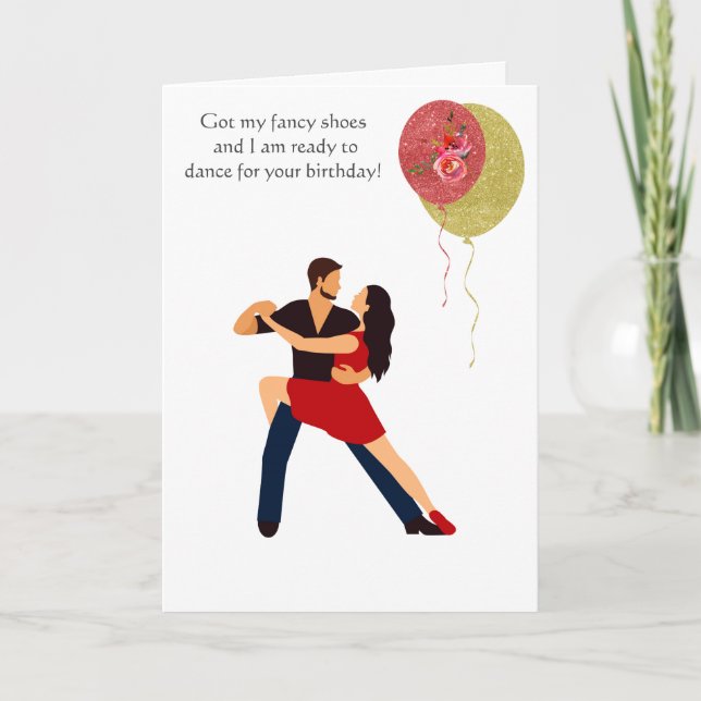 Tarjeta Cumpleaños! - Los zapatos de baile (Anverso)