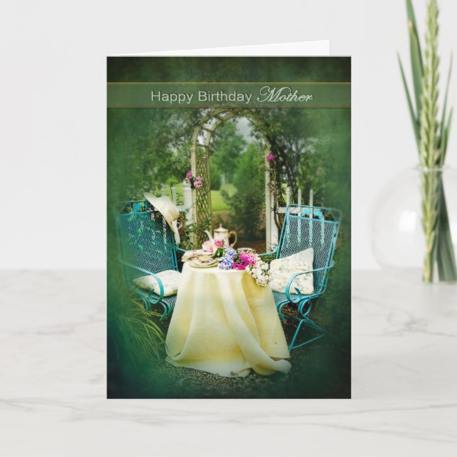 TARJETA CUMPLEAÑOS - MADRE - JARDÍN INGLÉS DE LA CABAÑA (Anverso)