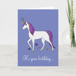 Tarjeta Cumpleaños mágico de unicornio