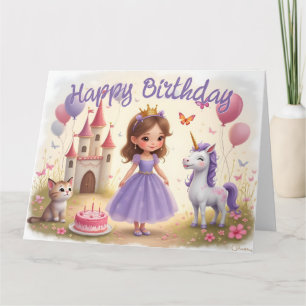 Tarjeta Cumpleaños Mágico en un Mundo de Cuento de Hadas