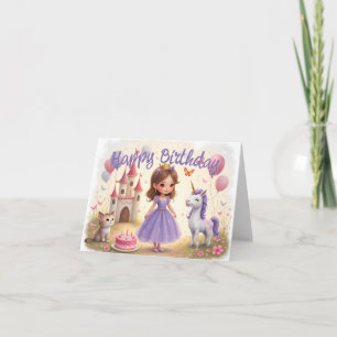 Tarjeta Cumpleaños mágico en un mundo de historias de hada