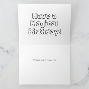 Tarjeta Cumpleaños Mágico Unicornio Jumbo Actividad para C