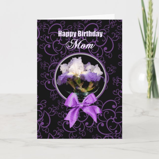 Tarjeta Cumpleaños - Mamá - Morple Iris (Anverso)