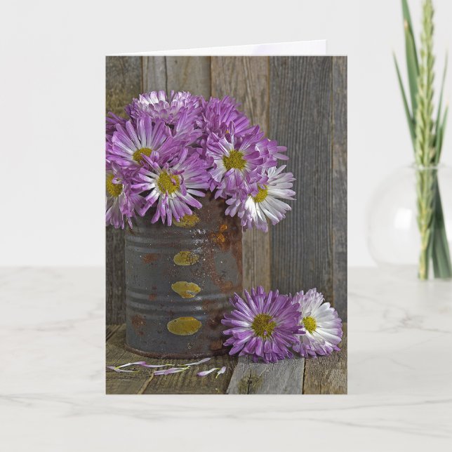 Tarjeta Cumpleaños Mamá Otoño Bouquet (Anverso)