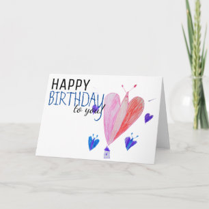 Tarjeta Cumpleaños - Mariposa - Blank - Matte