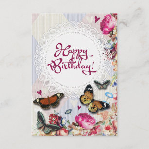 Tarjeta Cumpleaños marrón floral coralino rosado de la