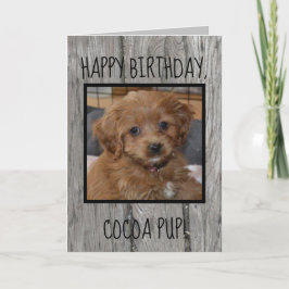 Tarjeta Cumpleaños Mascota única del propietario Foto Perr
