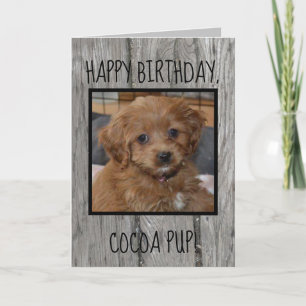 Tarjeta Cumpleaños Mascota única del propietario Foto Perr
