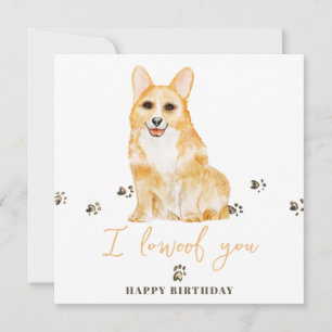 Tarjeta Cumpleaños Mascotas Cachorro Mamá Perro Corgi Galé