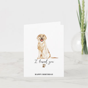 Tarjeta Cumpleaños Mascotas Cachorro Pata Perro Retriever