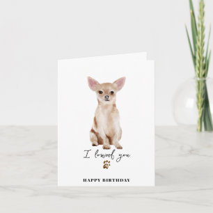Tarjeta Cumpleaños Mascotas Cachorro Perrito Chihuahua Mad