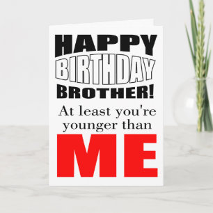 Tarjeta cumpleaños menor que yo