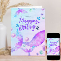Cumpleaños Mermazing Brillante Sirena Personalizad
