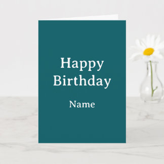 Tarjeta Cumpleaños Minimalista Turquesa Es Todo Lo Que Nec