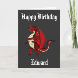 Tarjeta cumpleaños mítico personalizado de Dragon