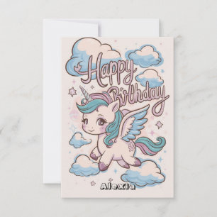 Tarjeta Cumpleaños Mítico y Escándido de Unicornio
