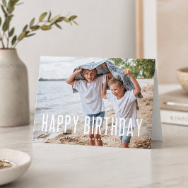 Tarjeta Cumpleaños Moderno | Divertida Foto Encantador Est