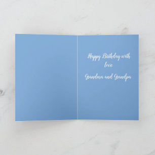 Tarjeta Cumpleaños Moose Whimsical blue