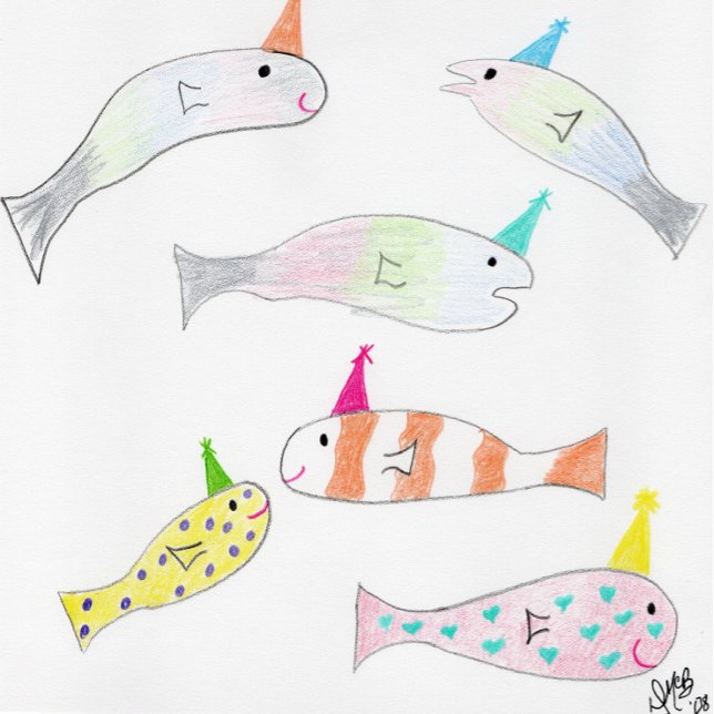 Tarjeta Cumpleaños - Muchos pescados de cumpleaños a tu ca (Subido por el creador)