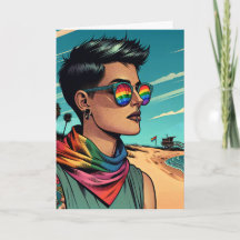 Cumpleaños | Mujer con gafas de sol arcoiris