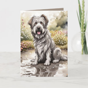 Tarjeta Cumpleaños Mutt En Un Puddle De Barro
