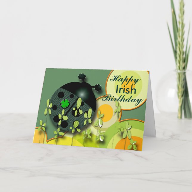 Tarjeta Cumpleaños Muy Irlandés (Anverso)