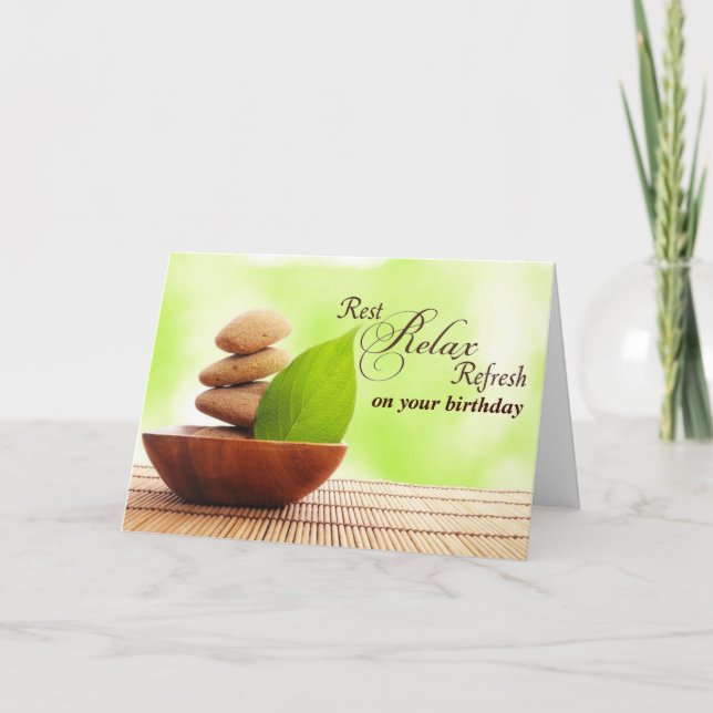 Tarjeta Cumpleaños muy Spa (tarjeta) (Anverso)