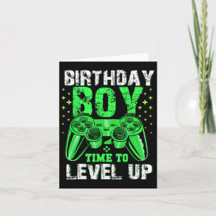 Tarjeta Cumpleaños Niño Es Hora De Subir De Nivel Cumpleañ